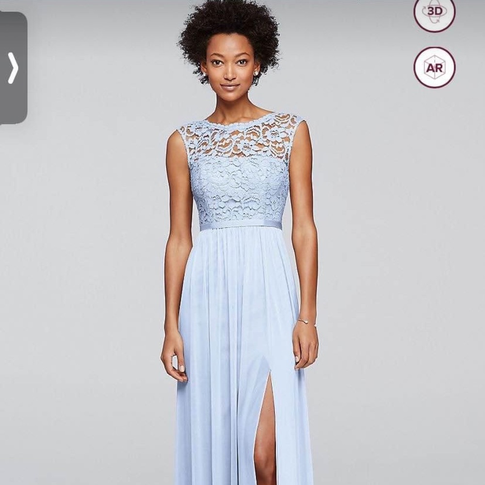 David’s Bridal Bridesmaids dress with lace bodice